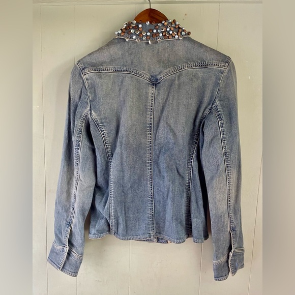 BRIGHTON Blue Denim charms Hearts Jean Jacket surprise charm hidden XS- Small - Picture 4 of 16